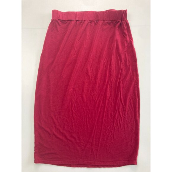 Modbe Women's M Casual Maroon Midi Skirt - Picture 2 of 3